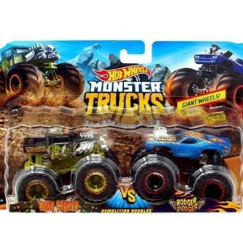 Monster Trucks Hot Wheels Bone Shaker & Roger Dodger 2 pack truck