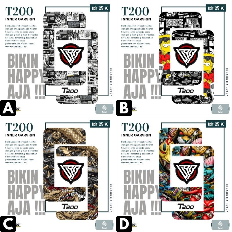 

*PromoTerjangkau* Urban Cutting Stiker Model T200 In Buanyak Garskin Wrap Premium / X Casing Case COD