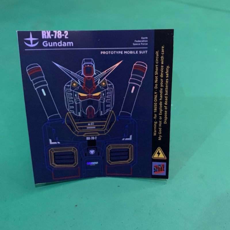 

*PromoTerjangkau* Famstore Pelindung Baterai Stiker Wrap Hologram 18650 Gundam Series Tebal Dan Anti Gores Garskin Premium / X Casing Case COD