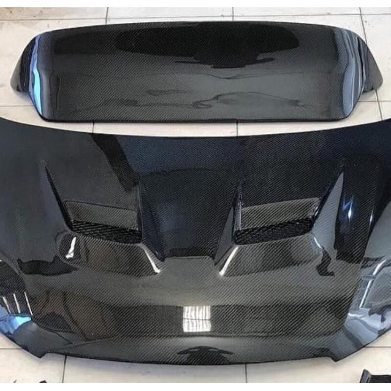 Kap Mesin Dan Spoiler Honda Brio Old Carbon Kevlar