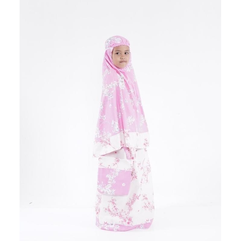 Mukena Anak Katun Jepang Pink Rh