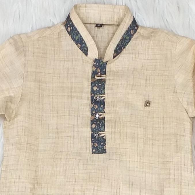 Sherwani Anak Bahan Katun Linen / Baju Anak Laki Laki India