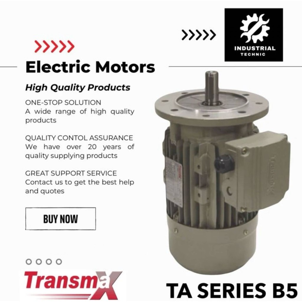 ELEKTRO MOTOR TRANSMAX TA 6P 0,25KW 0,37HP 3PHASE 380V B5/ DINAMO ELECTRIC MOTOR/ ELECTRO MOTOR 3 PH