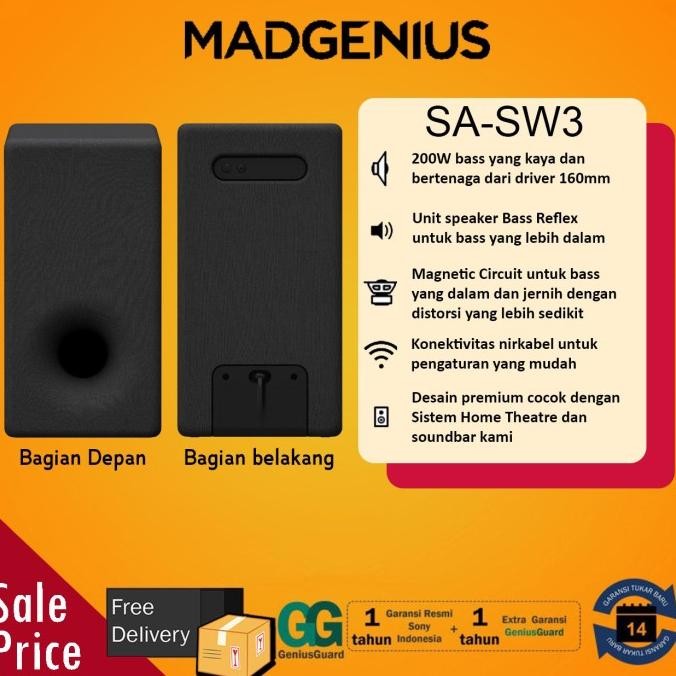 Sale Sony Sa-Sw3 Speaker Subwoofer Tambahan Untuk Soundbar Sony Ht-S2000