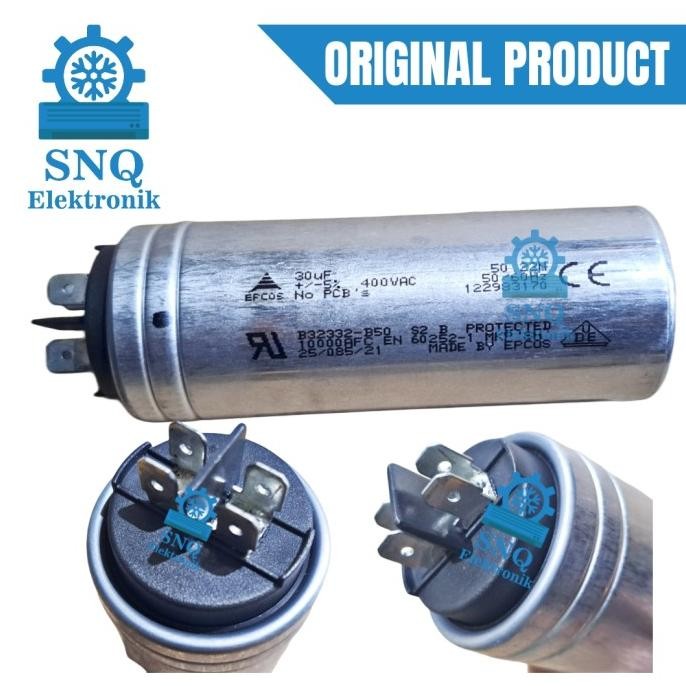 Capasitor EPCOS 30uf 400VAC / Kapasitor AC 30 uf (mikro) Epcos 400 VAC