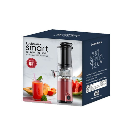 LocknLock EJJ143RED EJJ 143 RED Slow Juicer 100 Watt tanpa ampas