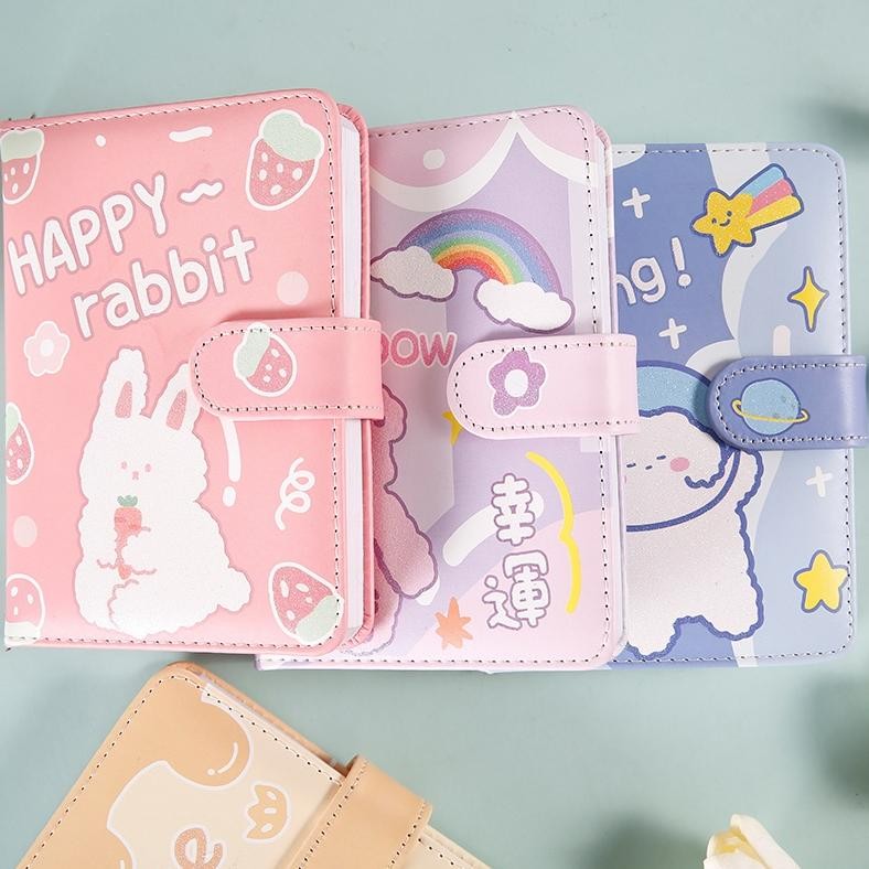 

SPECIAL Buku catatan PU motif kartun 112 lembar A6 cute Diary Cartoon bronzing magnetic buckle notebook Daily planner Aesthetic korea style full deco paper Hadiah lucu kreatif -98