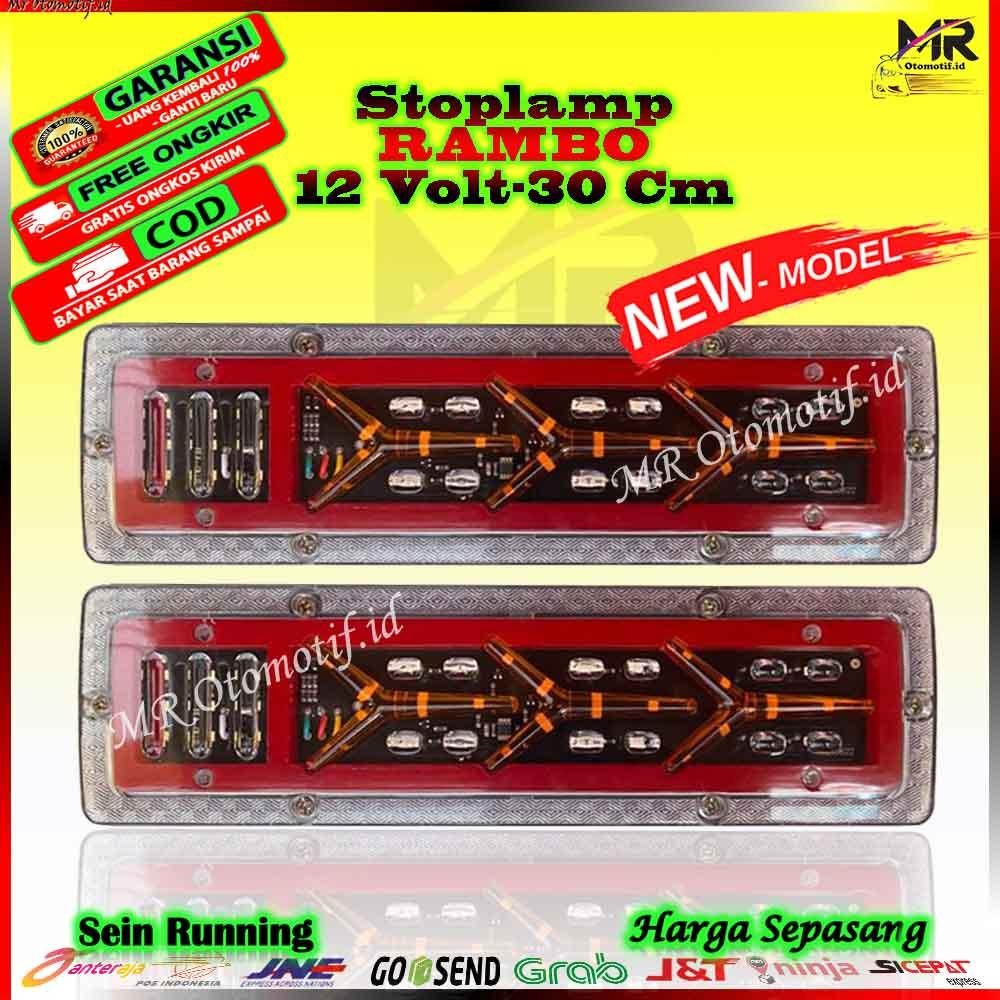 Lampu Rem Belakang Stop Lamp Led Model Rambo St 1245 Truk Canter Hino Pickup Pikup L300 New Carry Gr