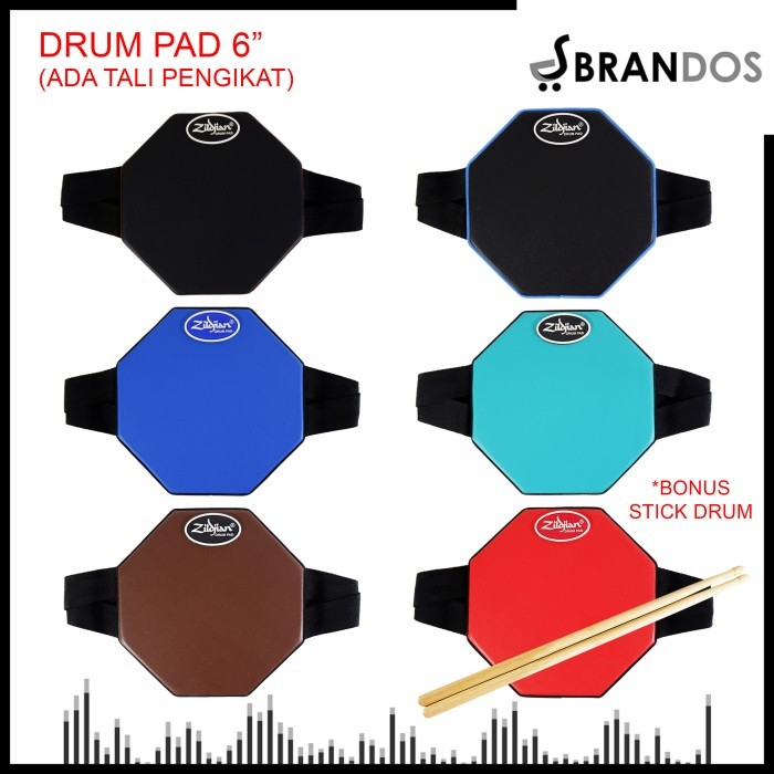 Drum Pad 6 Inch BONUS 1 SET Stick Drum Zildjian TAMA SONOR DPD-06