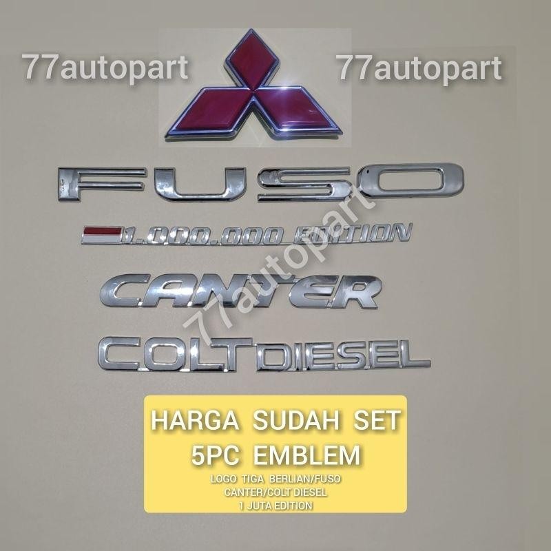 Emblem Logo Mitsubishi Tiga Berlian Fuso Colt Diesel Canter 1 Juta Edition Harga Sudah Set 5Pc Emble