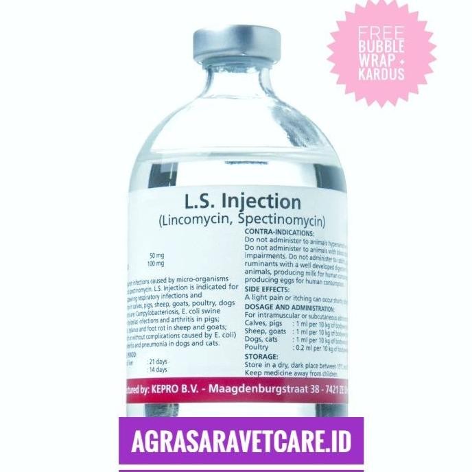 LS injection 100 ml - obat hewan ls inject mirip interspectin L