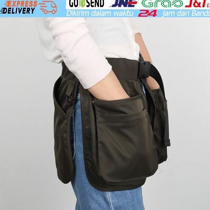 Tas Caddy Bag Cleaning Service Waistbag Tas Pinggang Petugas Kebersihan OB Tas Pinggang Office Boy H