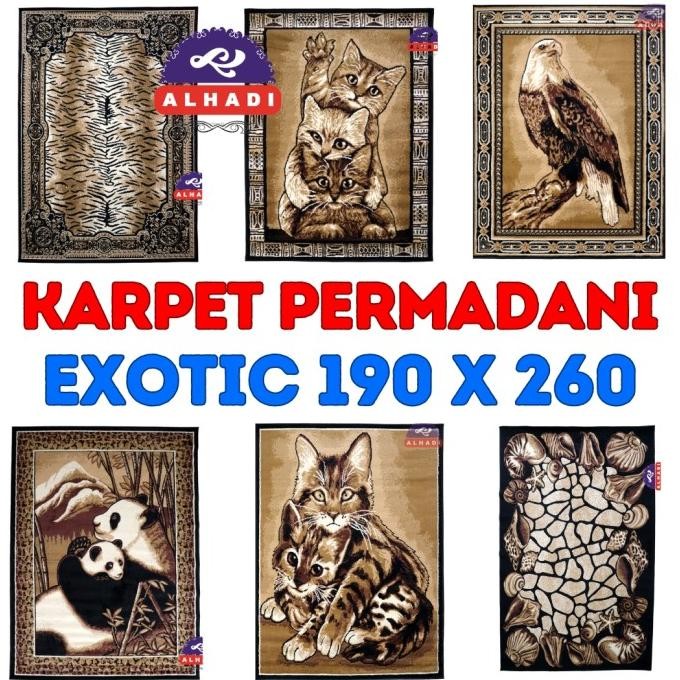 Alhadi Karpet Permadani 190cm x 260cm Tebal 8mm Exotic Abstrak Hewan
