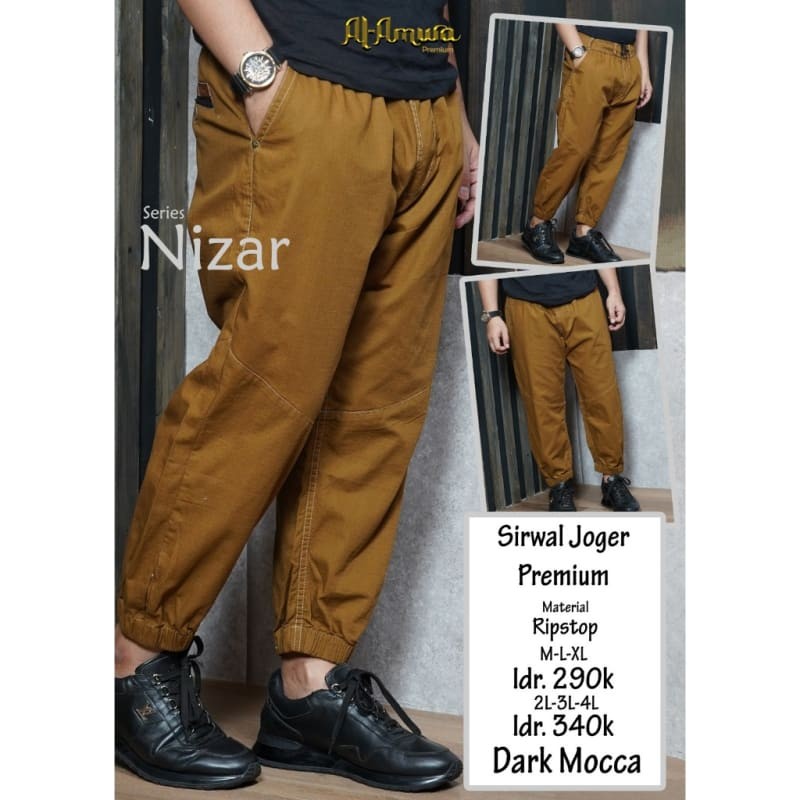 al amwa nizar celana sirwal joger pria premium ukuran jumbo bahan ripstop