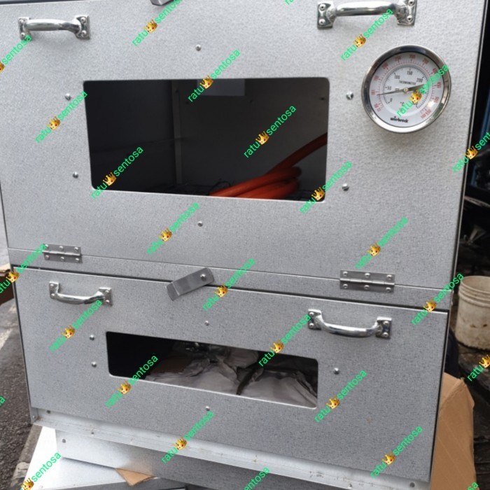 oven gas + TERMOMETER perkiraan suhu uk 60 cm 2 pintu