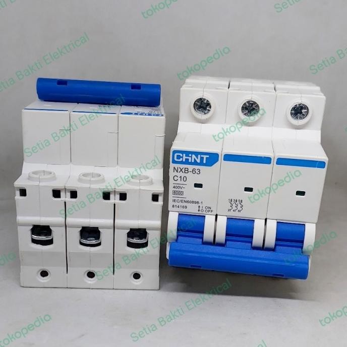 Promo MCB CHINT NXB-63 C10 C16 3pole 10A 16A 6kA COD