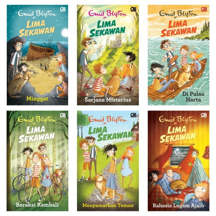 Seri Judul Lengkap Buku Novel Cerita Anak Lima Sekawan by Enid Blyton