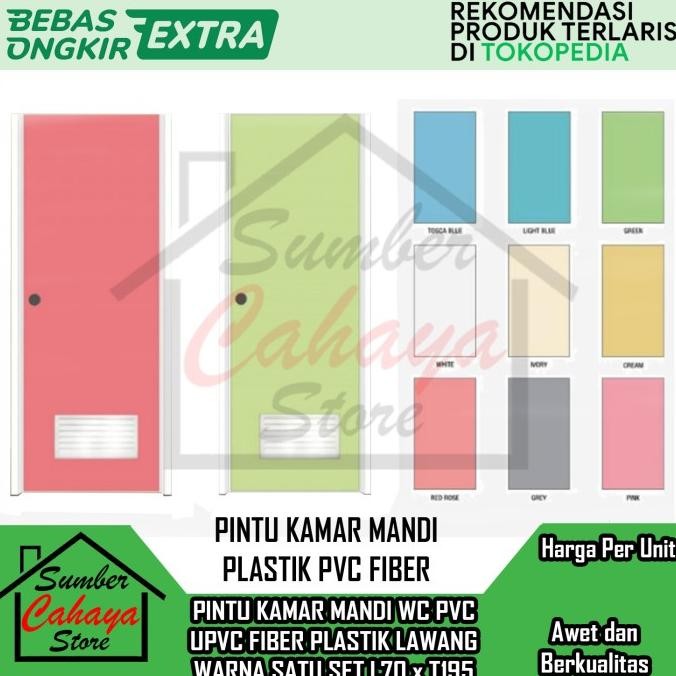 Pintu Kamar Mandi WC Pintu Pvc Upvc Plastik Fiber Murah Berkualitas