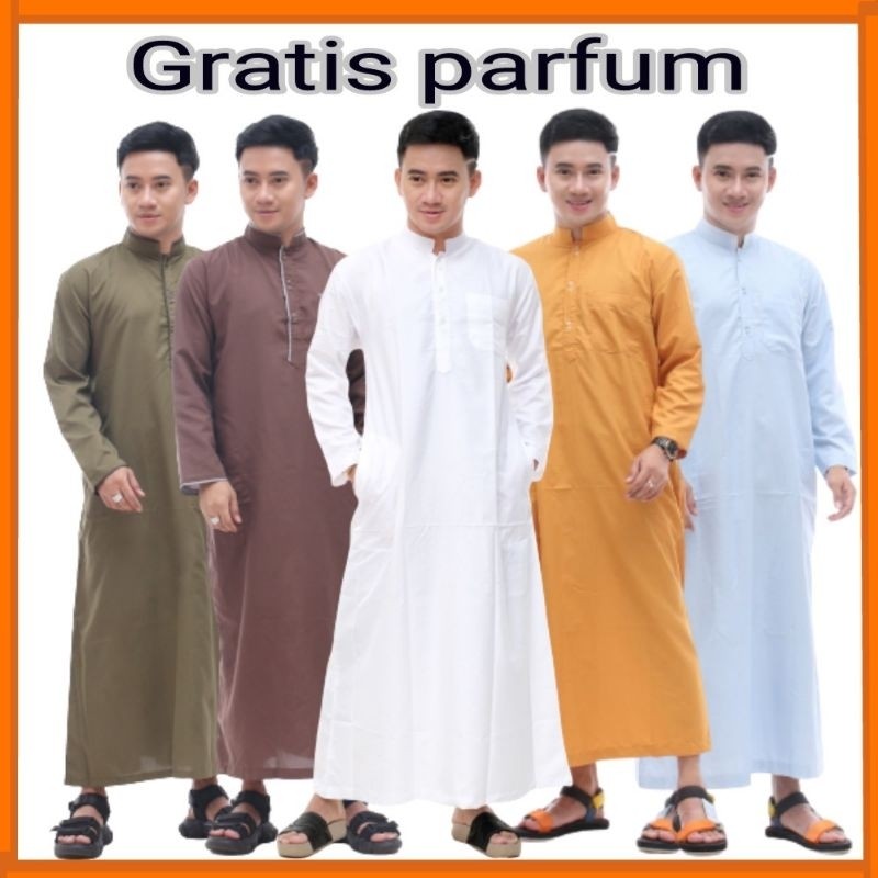 Hubah Gaya Baru Import Modern Juba Gamis Pria Dewasa Gamis Koko Leberan Bju Pakean Cowo Idul Fitri K