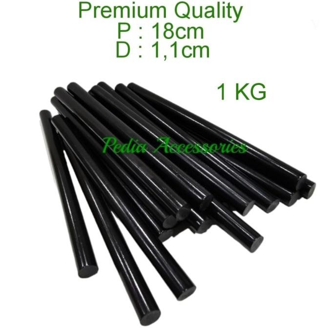 Promo 1KG HITAM Isi LemLilin Tembak GlueGun Besar LemLilin Bakar 18cmx1,1mm COD
