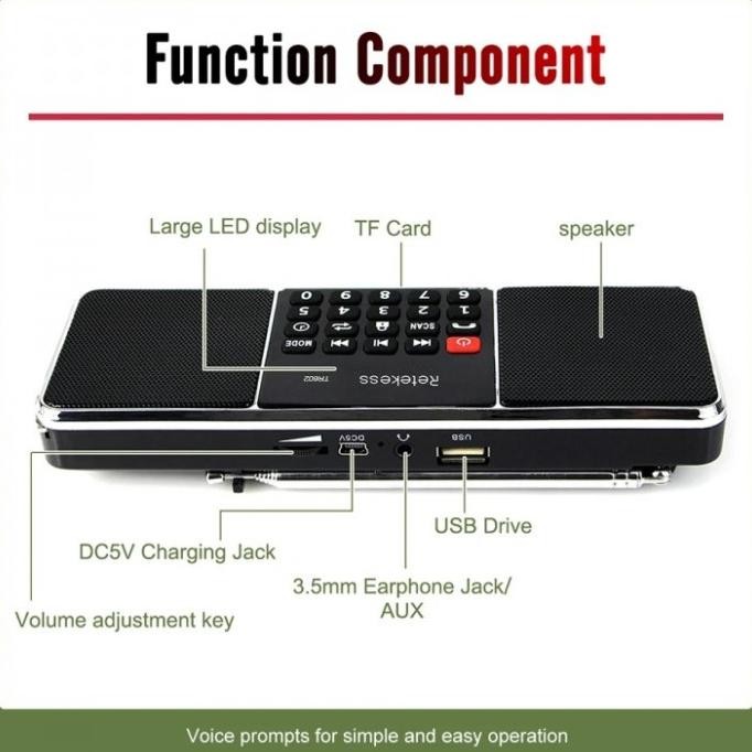 Grosir Portable Am Fm Digital Radio With Mp3 Player - Retekess Tr602