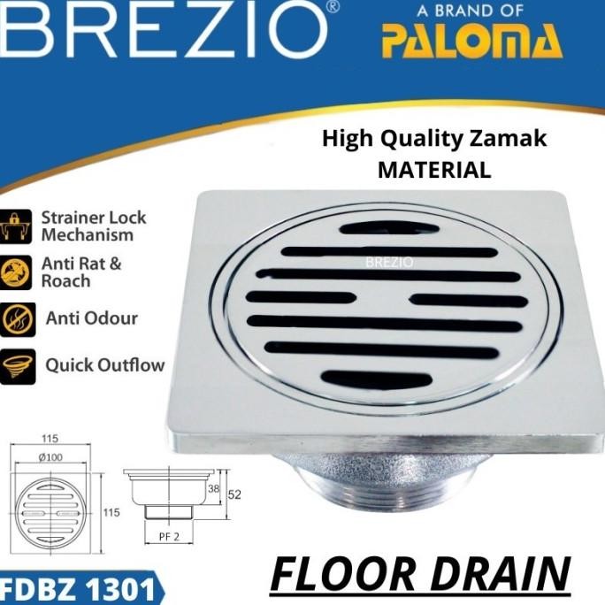 BREZIO FDBZ 1301 FLOOR DRAIN LUBANG SARINGAN WC KAMAR MANDI CHROME