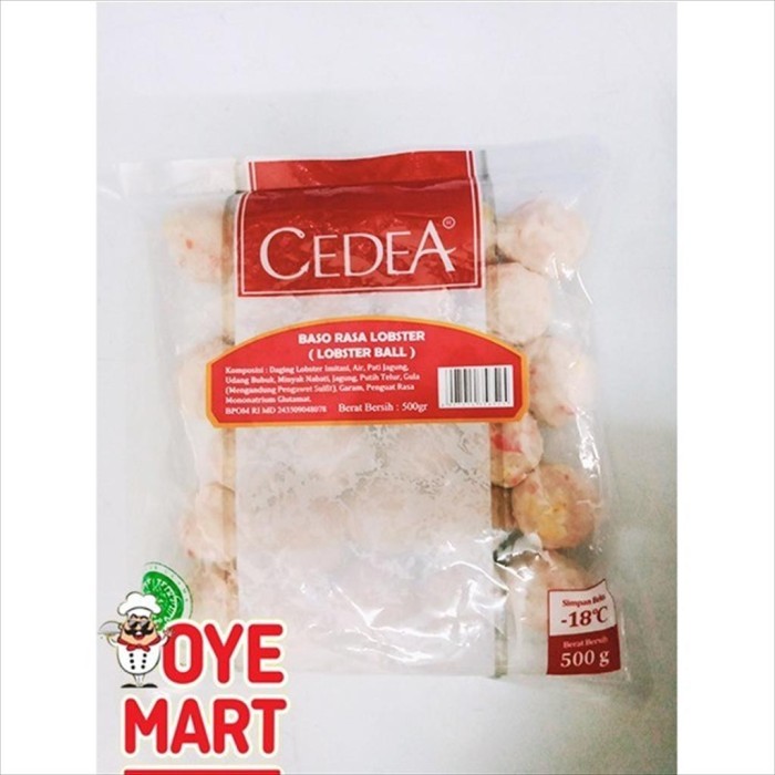 

CEDEA BASO LOBSTER 500GR CEDEA BAKSO RASA LOBSTER 500GR BAKSO LOBSTER