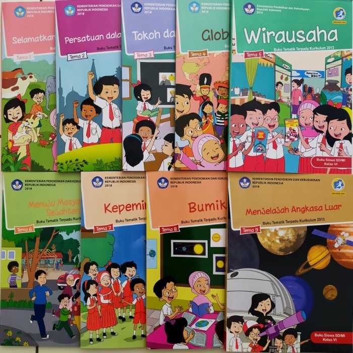 

BISA SPK ORI paket satu tahun buku tematik k13 Dikbud kelas 6 tema 123456789