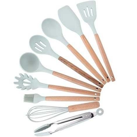 Set Peralatan Dapur Alat Masak Spatula Set Sutil Silikon