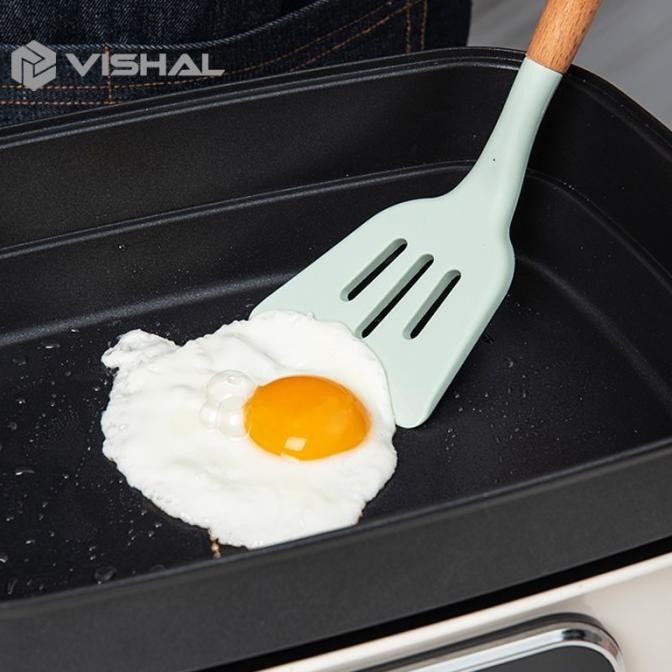 VISHAL 12pcs Kitchen Set Spatula Masker Alat Dapur Spatula Silikon Tahan Panas Peralatan Masak