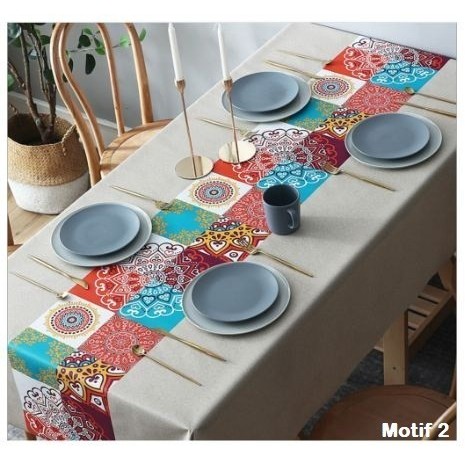 Taplak Meja Bohemia Waterproof 140 X 180 Cm Taplak Meja Premium Bohemian Tablecloth Bohemian Tebal