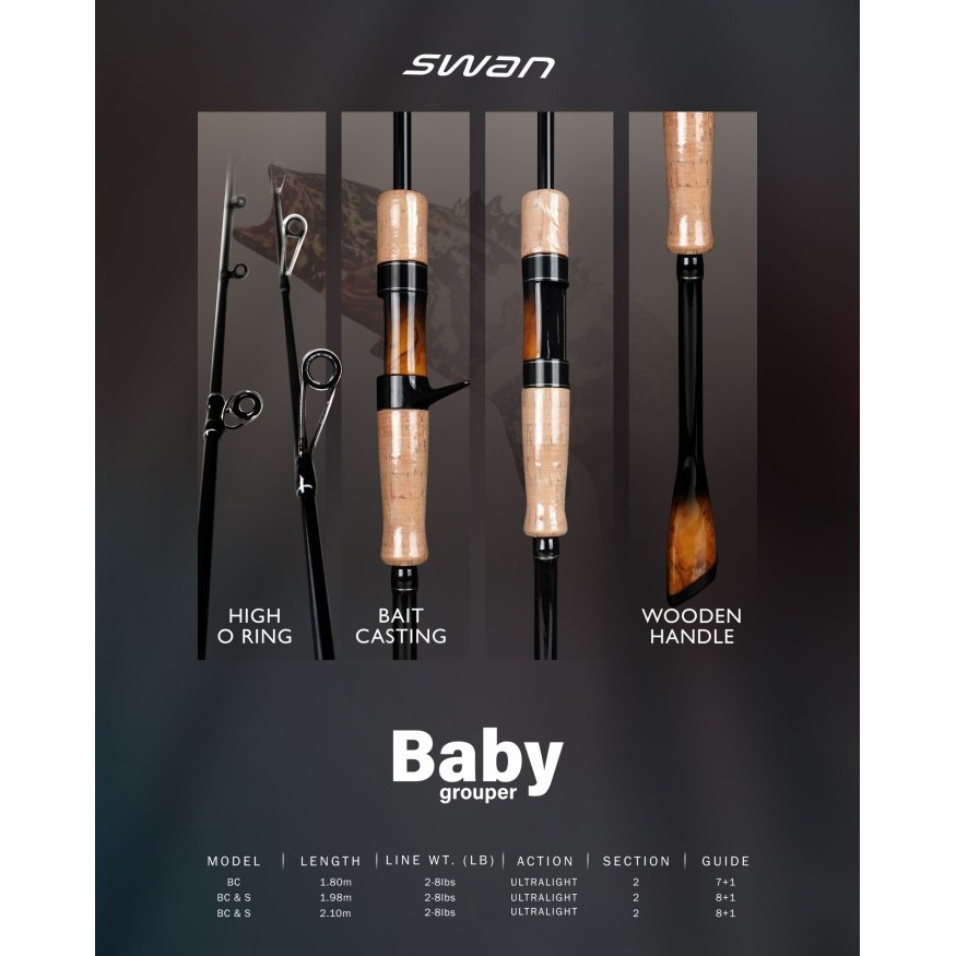 AJR99 JORAN SWAN BABY GROUPER 198/210 CM- ULTRA LIGHT JORAN LENTUR