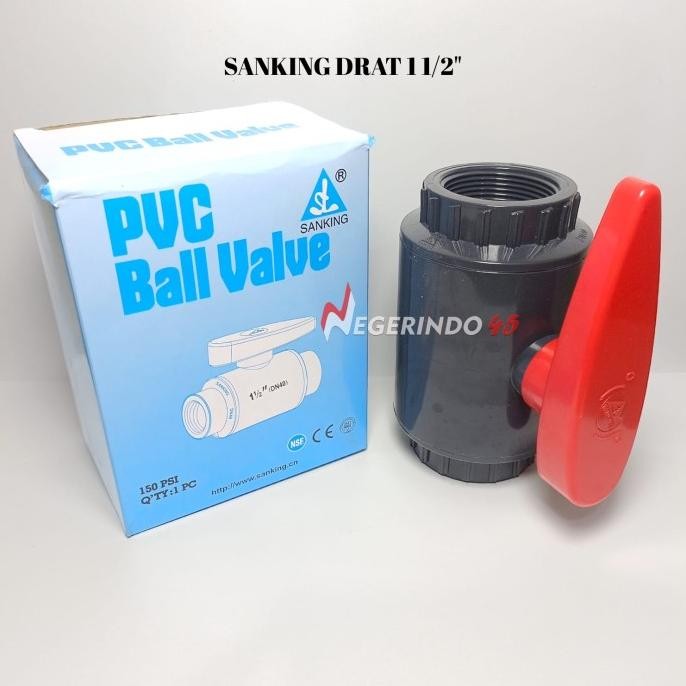 Promo SANKING STOP KRAN PVC DRAT 1 1/2" 2" BALL VALVE PVC DRAT COD