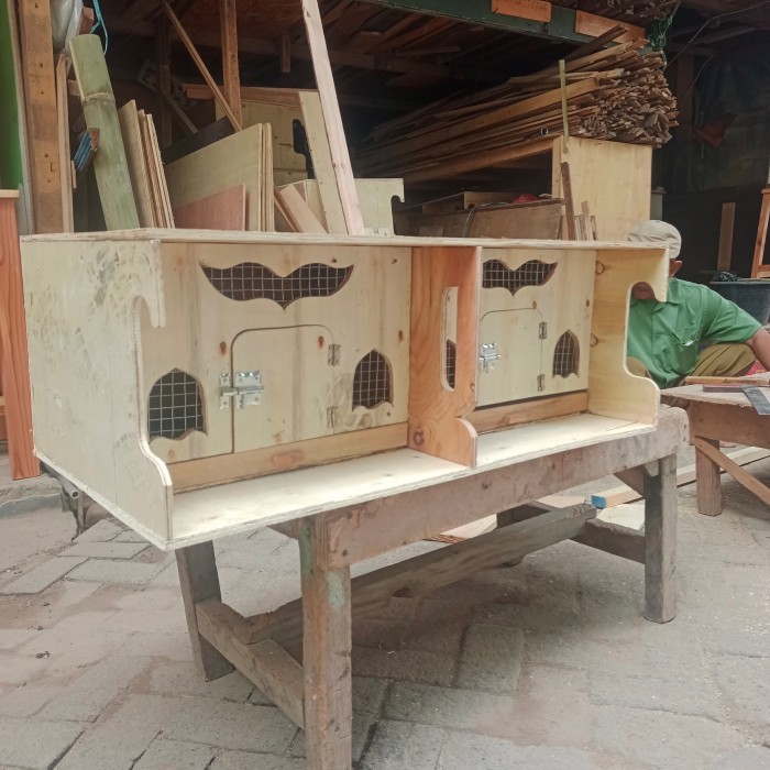 kandang burung dara 2 pintu