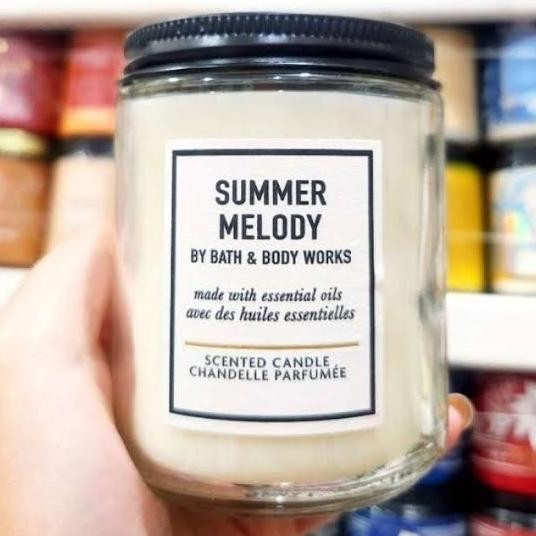 Bbw Summer Melody 1 Wick Scented Candle 198 G Pengharum Ruangan Putri.Saputri
