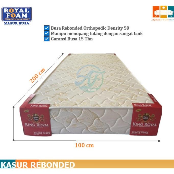 Kasur Busa Rebonded Orthopedic King Royal Density 50 By Royal Foam Sofia.Mega