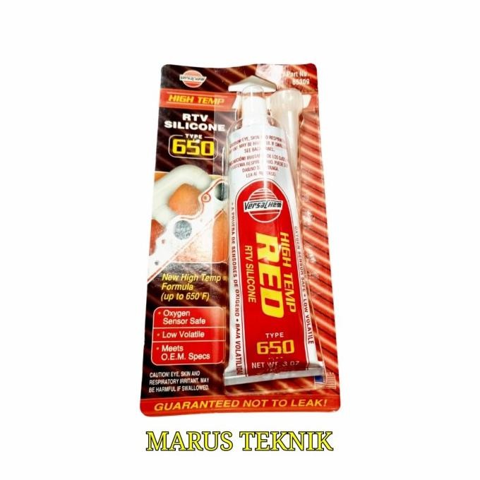 Promo Lem Silicon Red RTV High Temp isi 3 ons /85g VERSACHEM made in usa COD