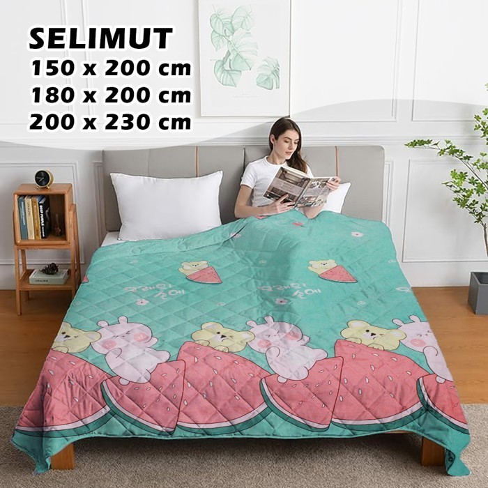 Bedcover Motif Aesthetic Selimut BedCover Tanpa Sprei XB-1