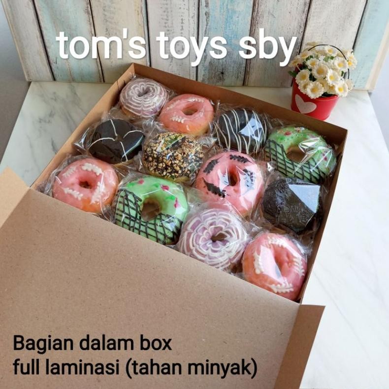 

SPECIAL Box Dus Kotak Kemasan Donat isi 12 Kraft paper 335 gsm full laminasi tahan minyak ( 1pack isi 20 box ) an-114