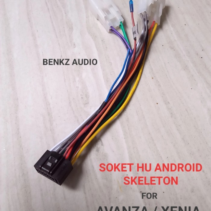 Kabel soket headunit tape android Skeleton pnp di Avanza dan xenia