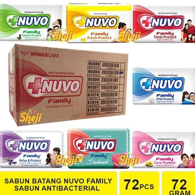 SABUN BATANG NUVO ANTIBACTERIAL 72 GRAM 1 DUS ISI 72 BATANG