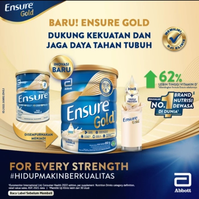 

susu ensure lansia vanila 900 gram