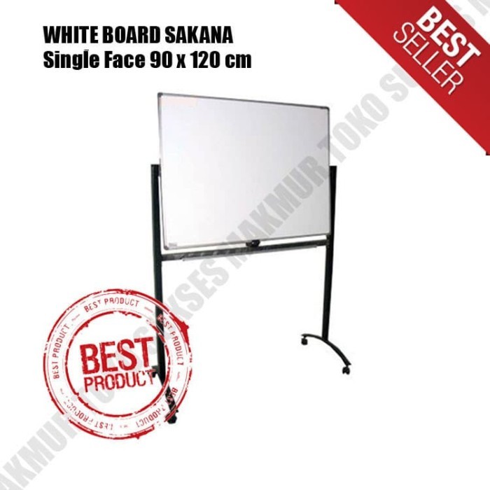 

Whiteboard SAKANA 90 x 120 cm White Board Single Face + Kaki Roda