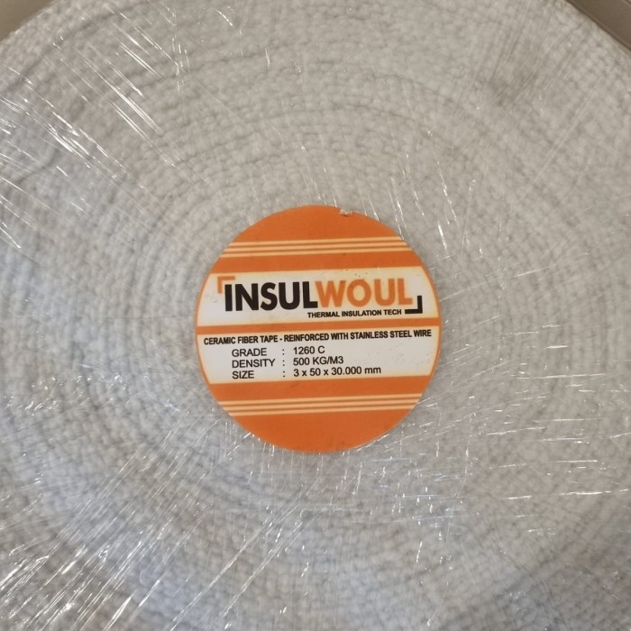 

Ceramic fiber tape insulwool 3mm x 50mm x 30mtr