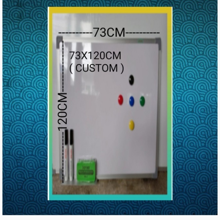 

PAPAN TULIS WHITEBOARD MAGNET GANTUNG 73X120CM ( VERTIKAL/CUSTOM )