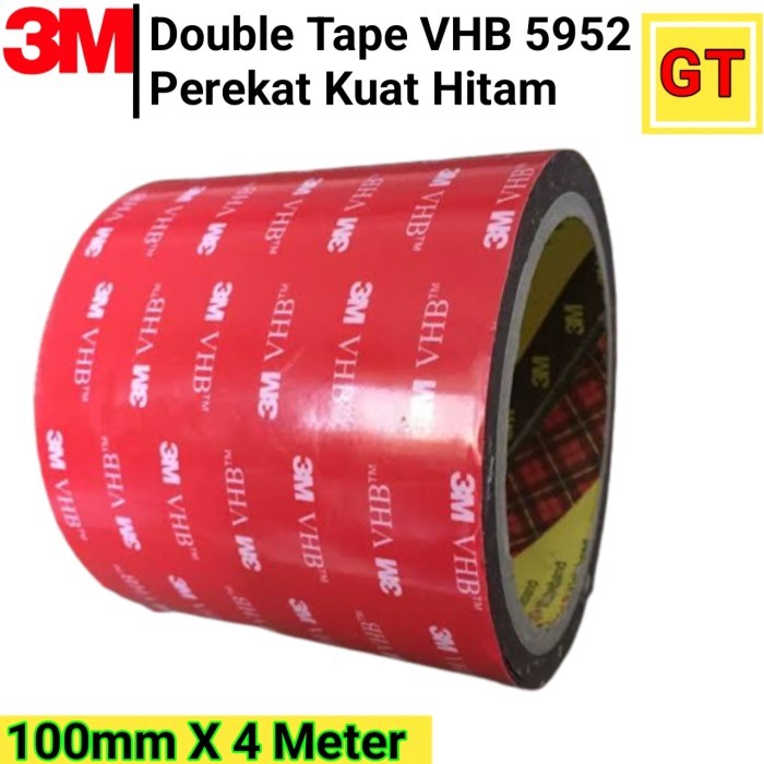 

Double Tape 3M VHB 5952 Hitam ORIGINAL Dobel Tip Perekat Kuat 100mm