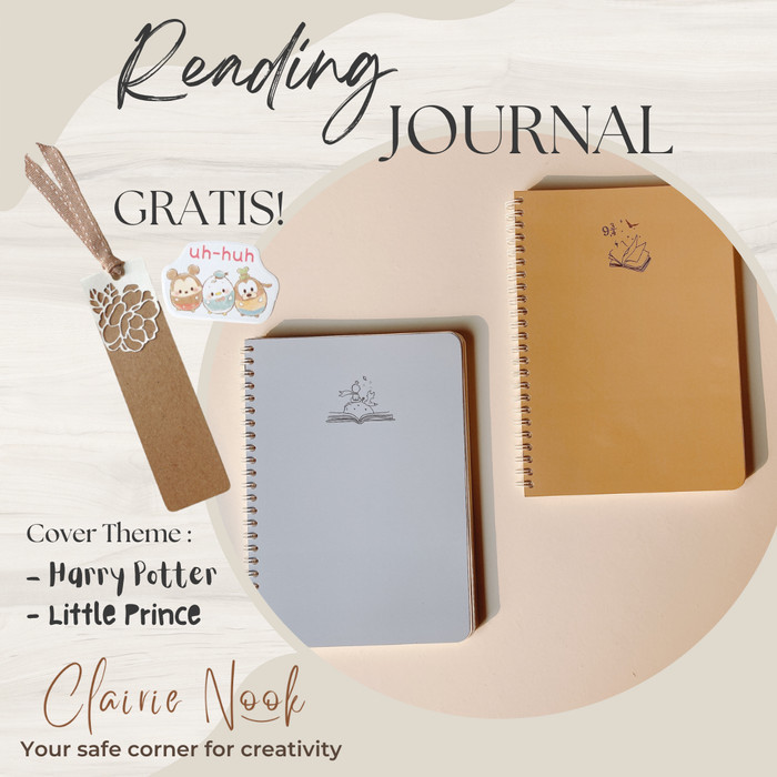 

Terlaris Clairie Nook Reading Journal / Journaling Diary Planner / Journal SALE