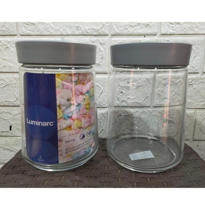 Toples Kue Lebaran Kaca Luminarc 1 Liter / Toples Kaca Kedap Udara 1L