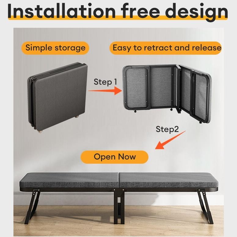 Kursi Malas Tempat Tidur Lipat Kursi Santai Kursi Lipat Dengan Roda Folding Bed Ranjang Lipat