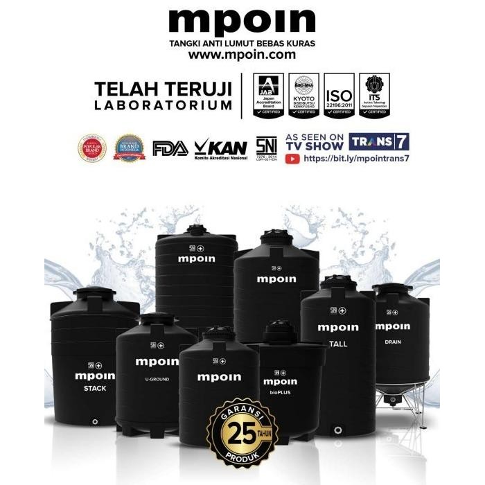 "'''] Tangki Air / Toren / Tandon MPOIN PLUS TALL 600 liter